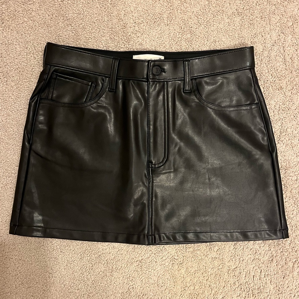 Abercrombie Vegan Leather Mini Skirt